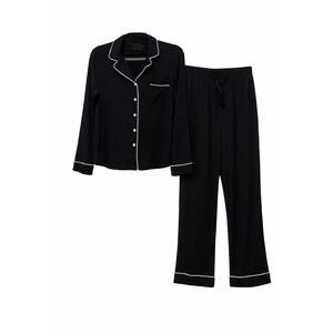 Cozy Earth Pajama Set Womens S Black Excellent Bamboo Viscose Long Sleeve Pants